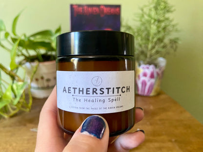 Aetherstitch healing spell potion balm by Alysia Moonrise - lemongrass peppermint chamomile rosemary