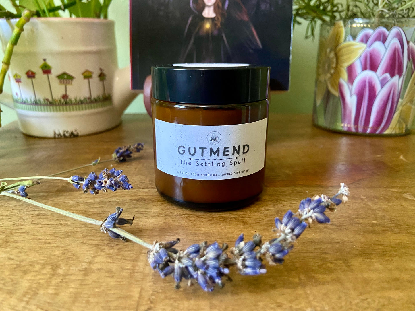 Gutmend settling potion close-up - Talvy's Apothecary handcrafted blend