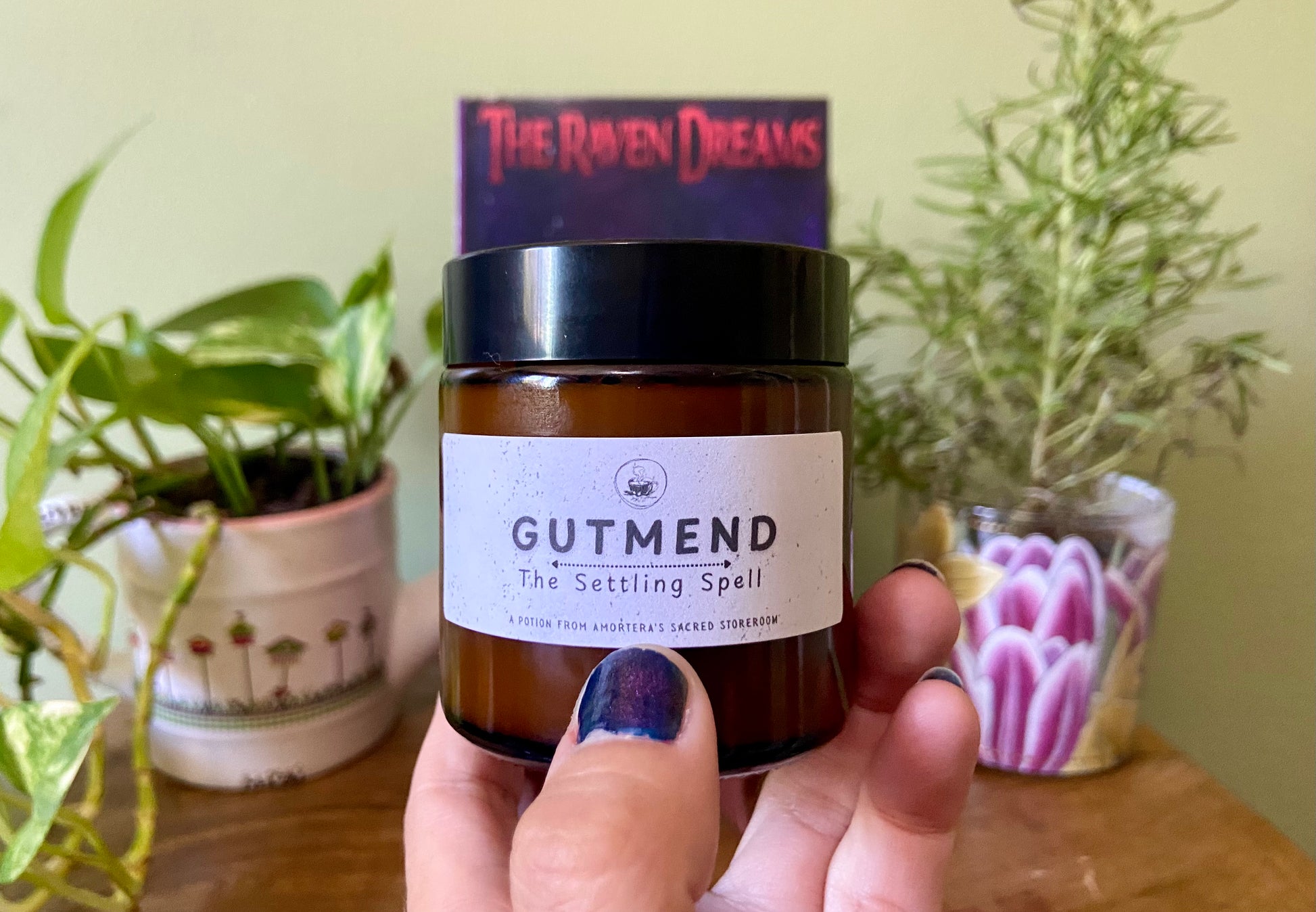 Gutmend settling spell potion by Alysia Moonrise - digestive support herbal balm
