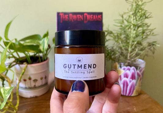 Gutmend settling spell potion by Alysia Moonrise - digestive support herbal balm