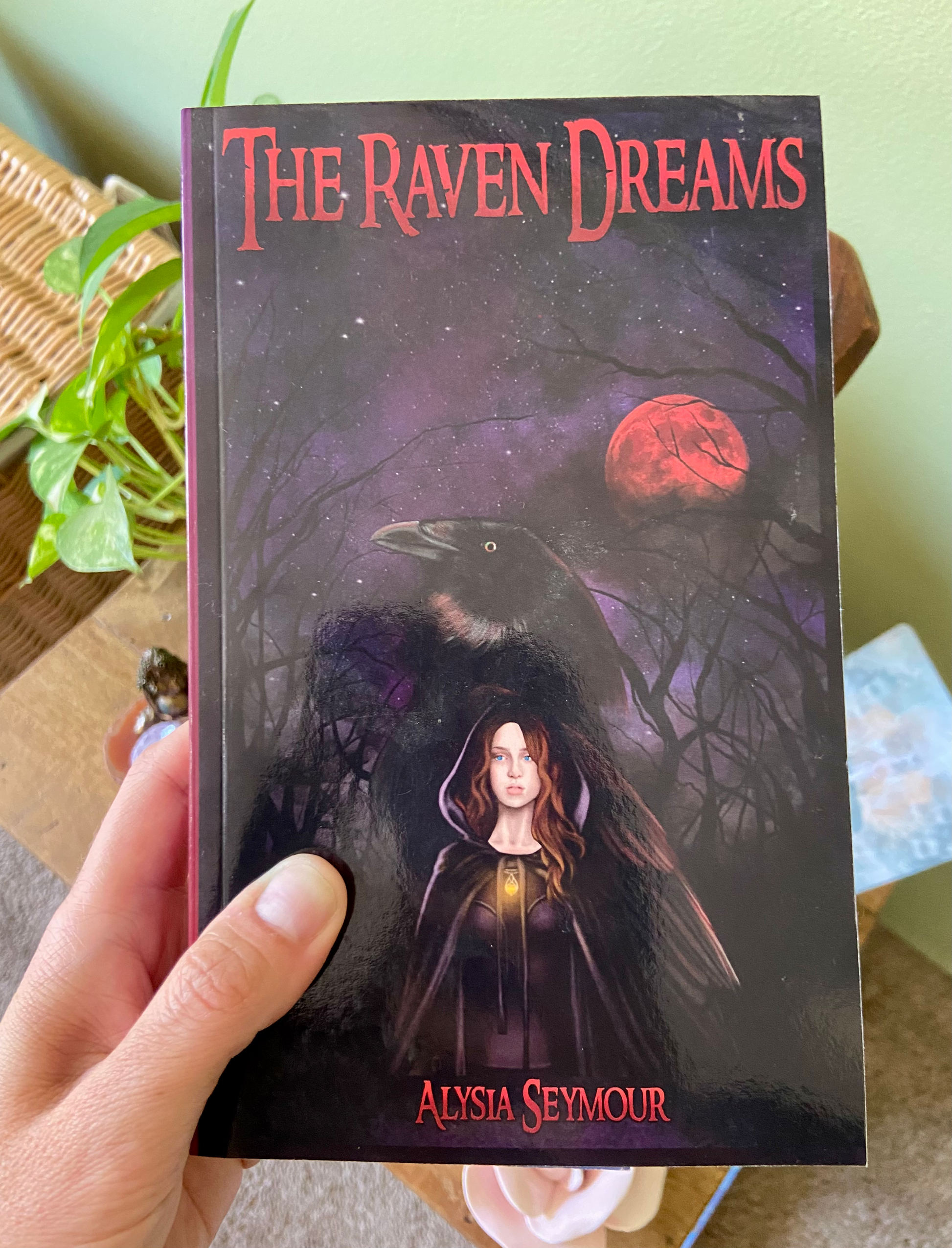 The Raven Dreams Book One paperback cover by Alysia Moonrise - dark fantasy novel