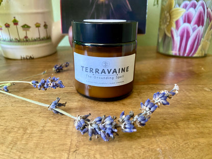 Terravaine grounding potion close-up - Talvy's Apothecary handcrafted blend