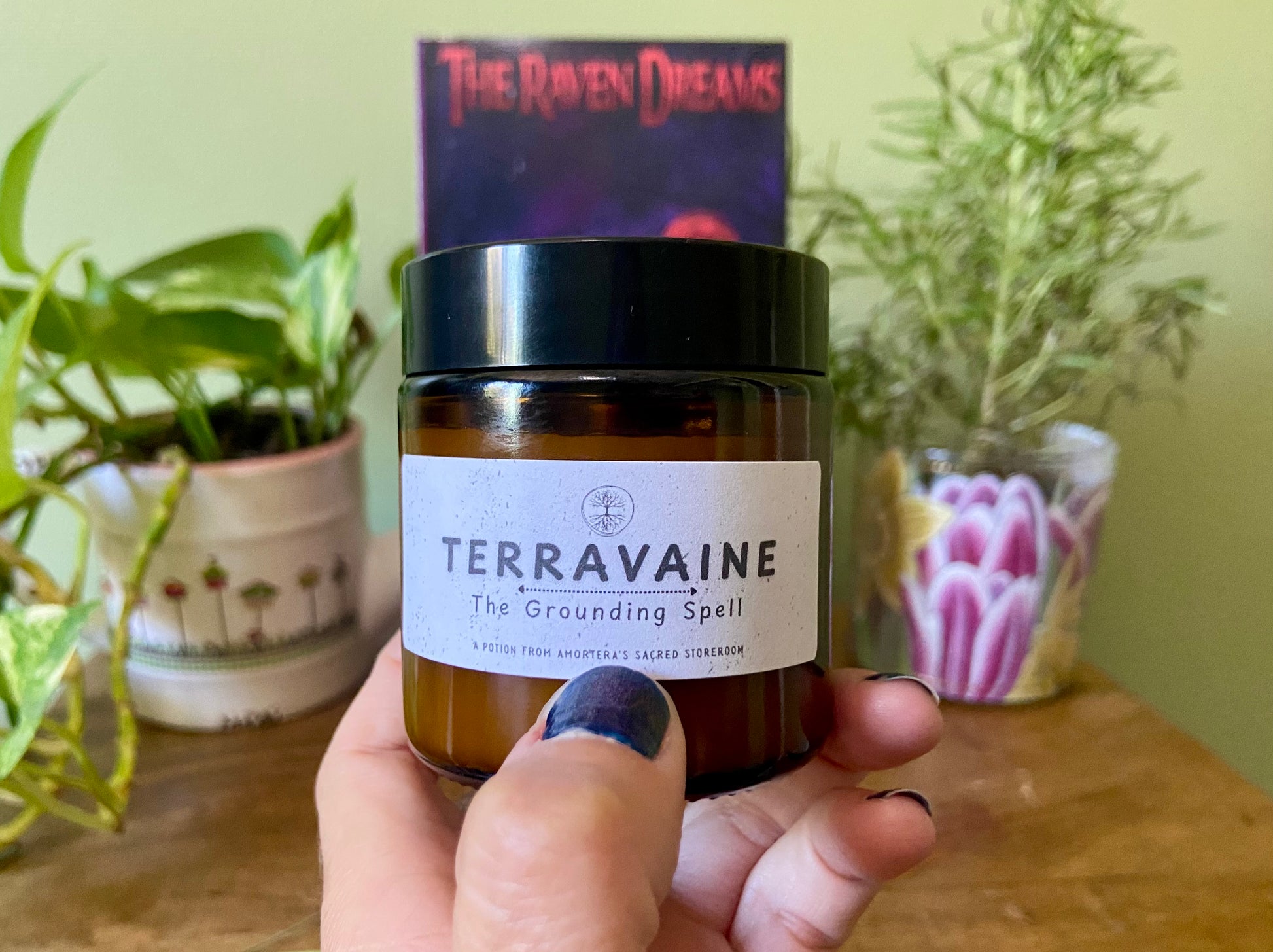 Terravaine grounding spell potion by Alysia Moonrise - stability herbal balm
