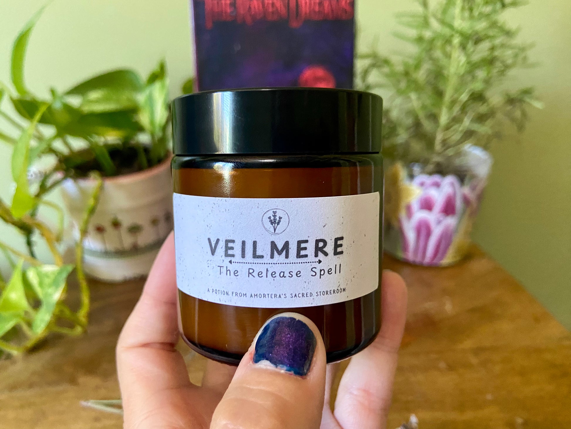 Veilmere release spell potion by Alysia Moonrise - stress relief herbal balm